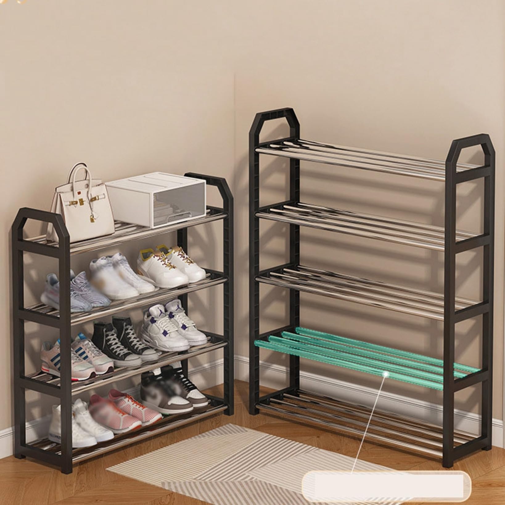 Amazon.co.jp: シューズラック スリム 省スペース 玄関収納 下駄箱 靴